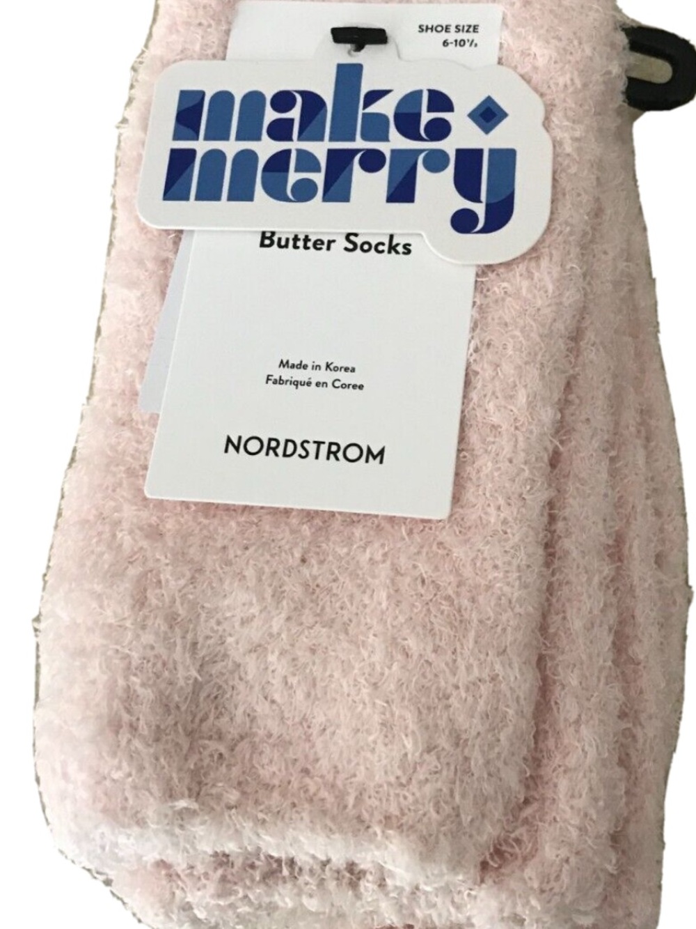 Nordstrom Make Merry Butter Socks - Pale Pink Cozy Plush